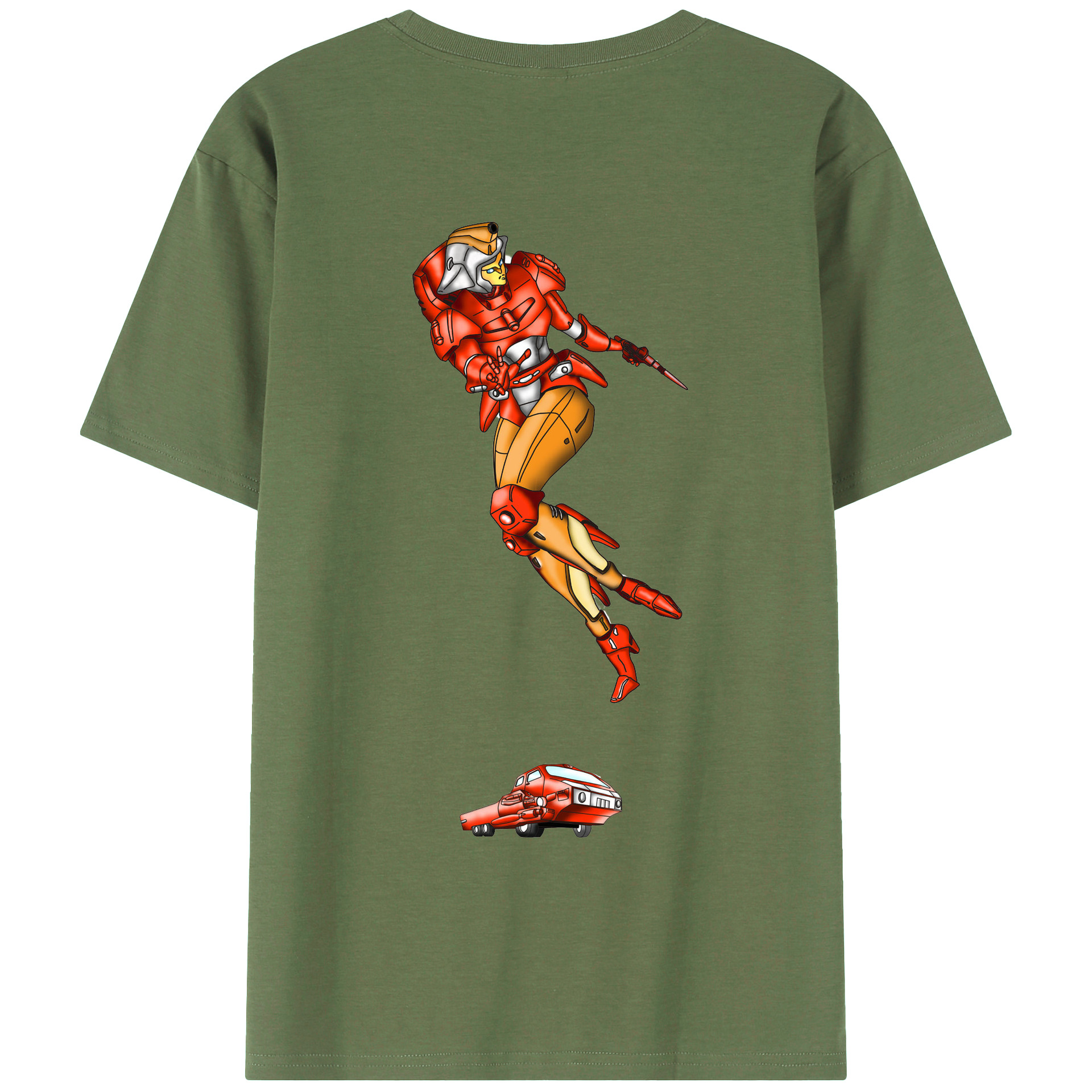 （画像用）  綿100％ メンズ半袖Tシャツ（バックプリント） 通気性